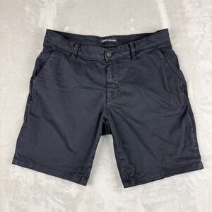 Mavi Noah Shorts Mens 35 Black Chino Stretch Twill Golf Performance Preppy